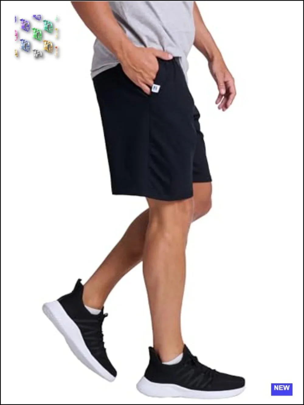 Relaxed Fit Cotton Shorts with Pockets, Adjustable Waist